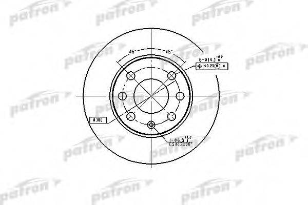 Тормозной диск PATRON PBD1607