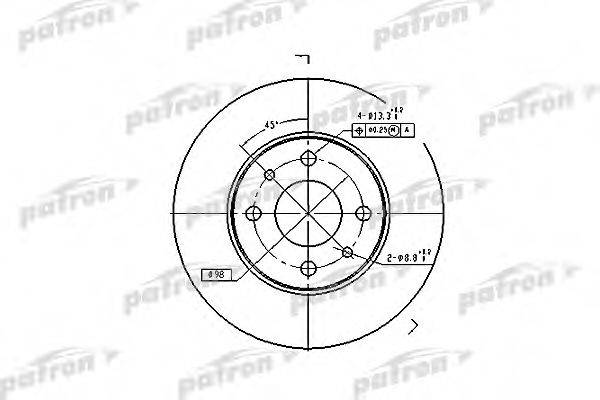 PATRON PBD1745 Тормозной диск