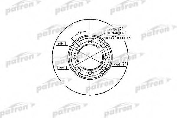 PATRON PBD2572 Тормозной диск