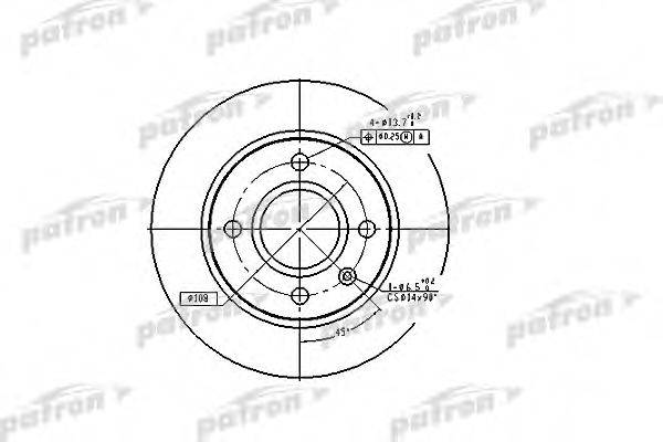 PATRON PBD2753 Тормозной диск