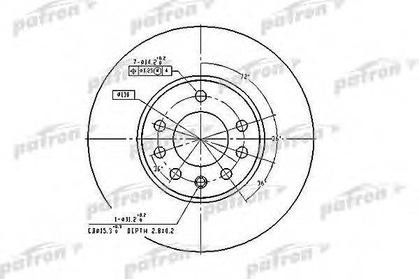 гальмівний диск PATRON PBD2778