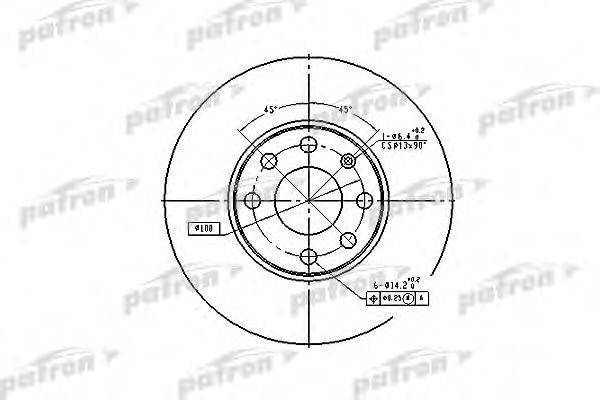 PATRON PBD4042 Тормозной диск