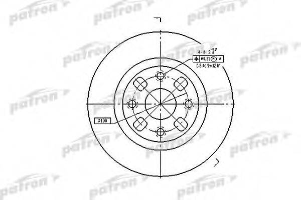 PATRON PBD4119 Тормозной диск
