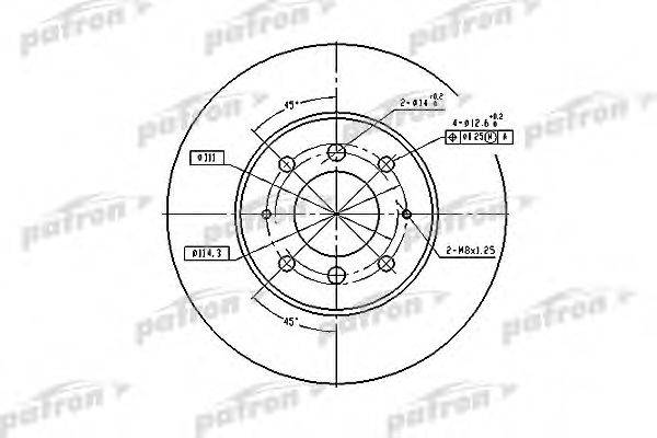 PATRON PBD4345 Тормозной диск