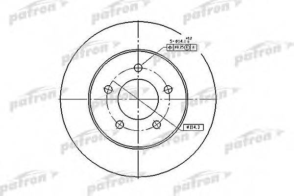 PATRON PBD5373 Тормозной диск
