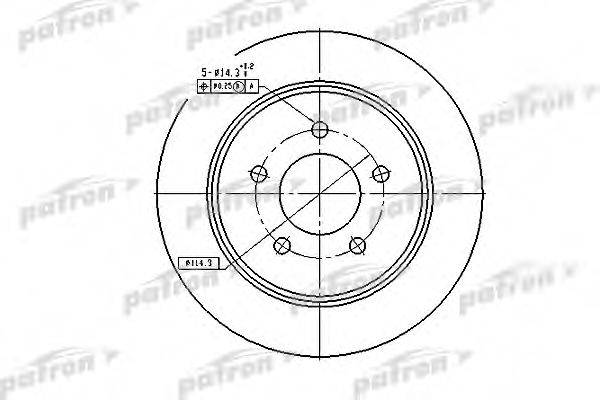 Тормозной диск PATRON PBD7003