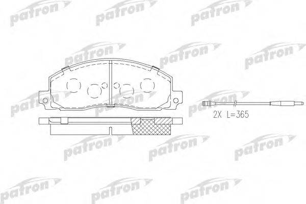 Комплект гальмівних колодок, дискове гальмо PATRON PBP414