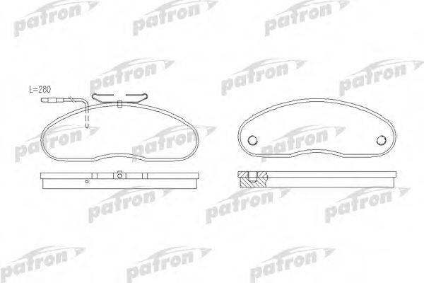 Комплект гальмівних колодок, дискове гальмо PATRON PBP791