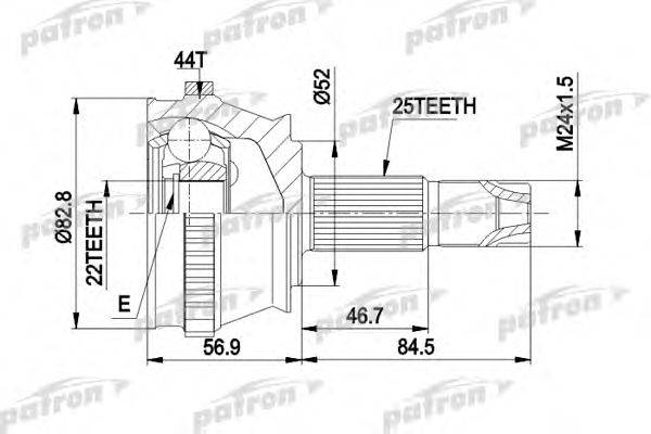 PATRON PCV1210 Шарнирный комплект, приводной вал