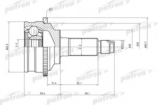 Шарнирный комплект, приводной вал PATRON PCV2072
