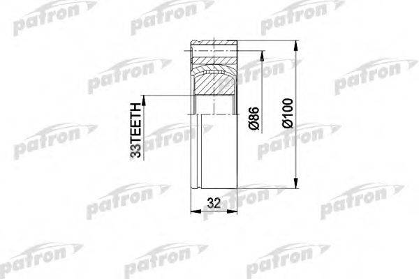 PATRON PCV3012 Шарнирный комплект, приводной вал