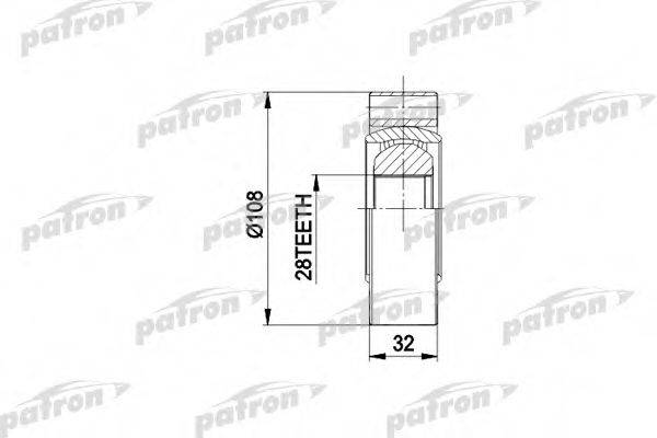 PATRON PCV3016 Шарнірний комплект, приводний вал