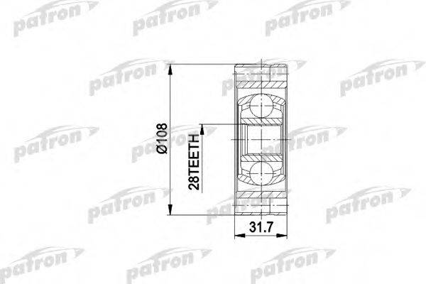 PATRON PCV3024 Шарнірний комплект, приводний вал