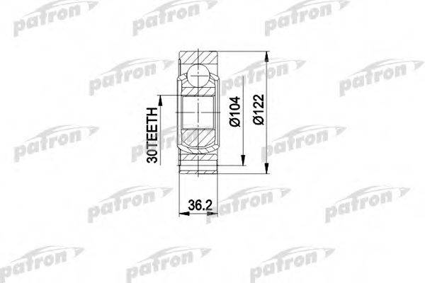 PATRON PCV3540 Шарнірний комплект, приводний вал