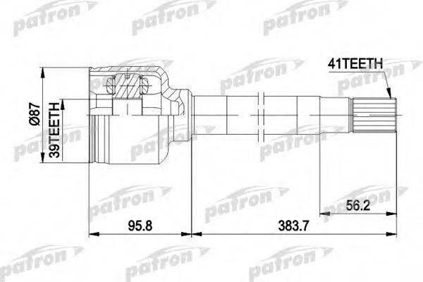 PATRON PCV5014 Шарнирный комплект, приводной вал