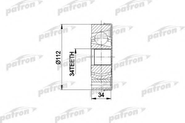 PATRON PCV5034 Шарнирный комплект, приводной вал