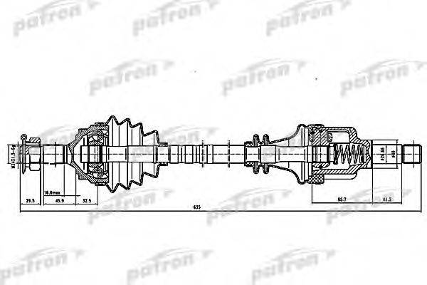 Приводний вал PATRON PDS0058