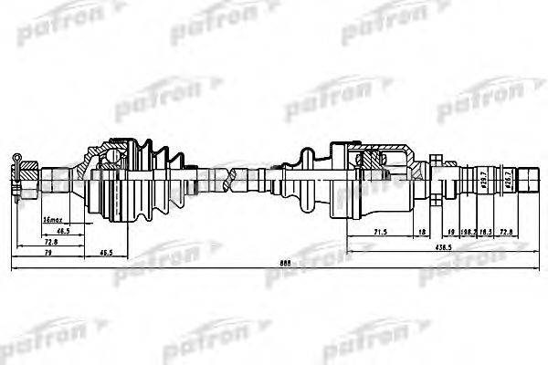 Приводний вал PATRON PDS0059