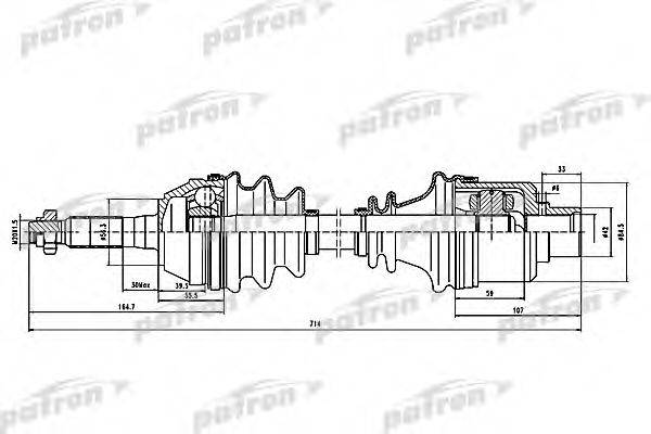 PATRON PDS0076 Приводной вал