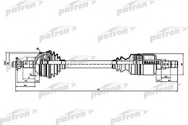 Приводний вал PATRON PDS0144