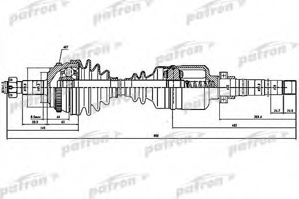 Приводний вал PATRON PDS0145