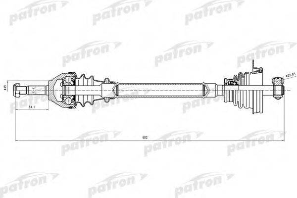 Приводной вал PATRON PDS0637