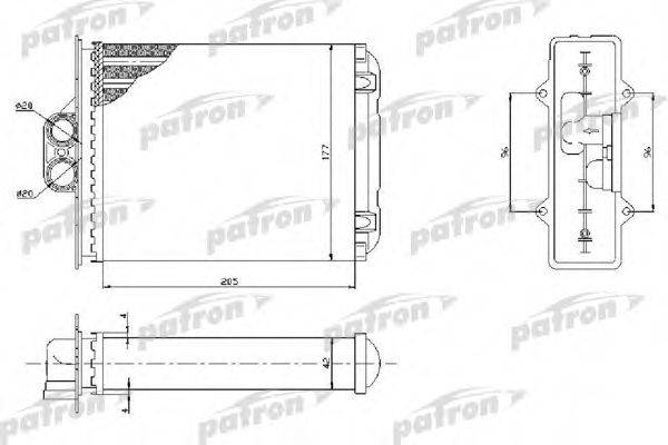 PATRON PRS2050 Теплообменник, отопление салона