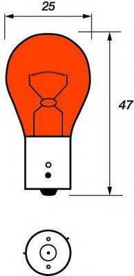 Лампа накаливания, фонарь указателя поворота; Лампа накаливания, дополнительный фонарь сигнала торможения MOTAQUIP VBU581