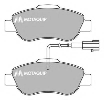 Комплект гальмівних колодок, дискове гальмо MOTAQUIP LVXL1410