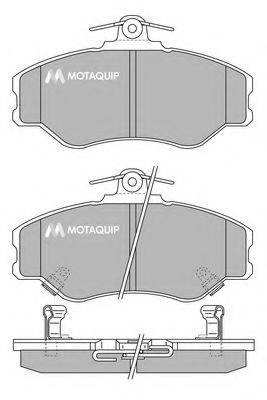 Комплект гальмівних колодок, дискове гальмо MOTAQUIP LVXL213
