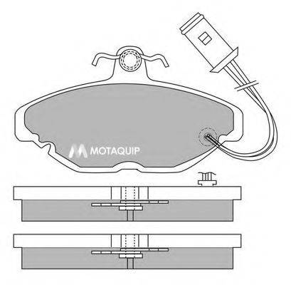 Комплект тормозных колодок, дисковый тормоз MOTAQUIP LVXL303
