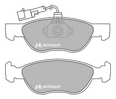 Комплект тормозных колодок, дисковый тормоз MOTAQUIP LVXL870