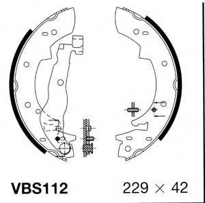 MOTAQUIP VBS112 Комплект тормозных колодок