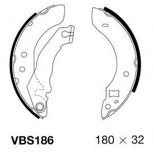 MOTAQUIP VBS186 Комплект тормозных колодок