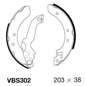 Комплект тормозных колодок MOTAQUIP VBS302