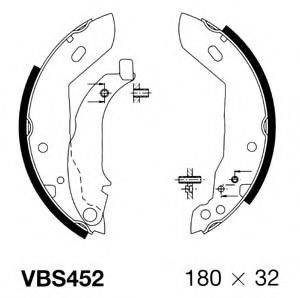 MOTAQUIP VBS452 Комплект тормозных колодок