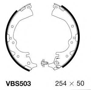 MOTAQUIP VBS503 Комплект тормозных колодок