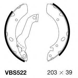 Комплект тормозных колодок MOTAQUIP VBS522