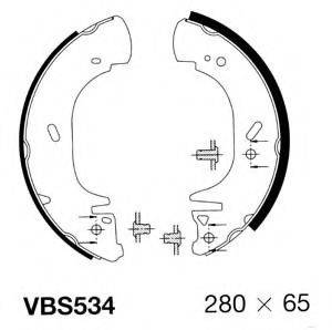 MOTAQUIP VBS534 Комплект тормозных колодок