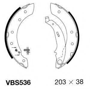 MOTAQUIP VBS536 Комплект тормозных колодок