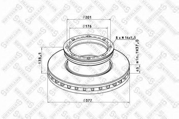 Тормозной диск STELLOX 85-00701-SX