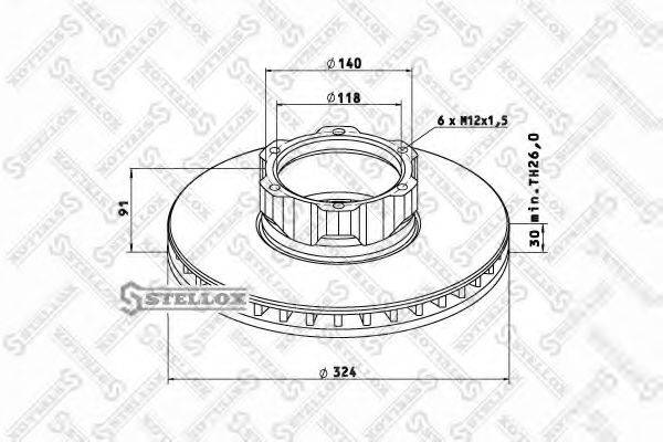 Тормозной диск STELLOX 85-00723-SX