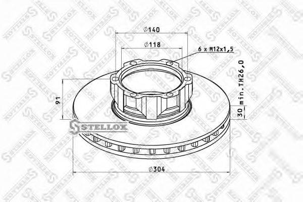 Тормозной диск STELLOX 85-00774-SX