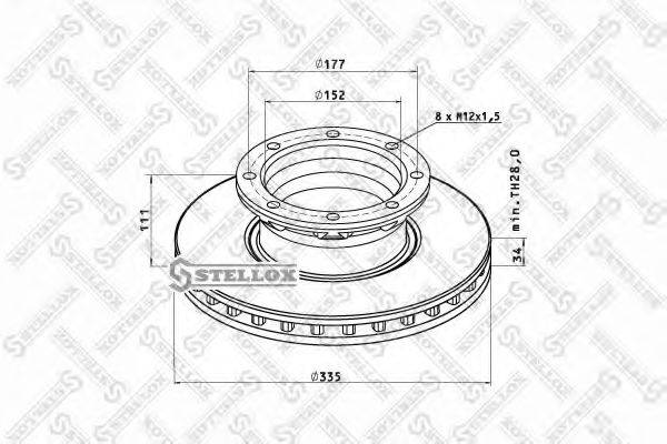 Тормозной диск STELLOX 85-00780-SX