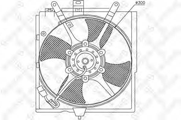 Вентилятор, охлаждение двигателя STELLOX 29-99050-SX