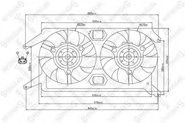 Вентилятор, охолодження двигуна STELLOX 29-99064-SX