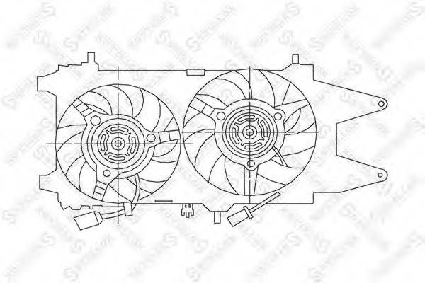 Вентилятор, охлаждение двигателя STELLOX 29-99091-SX