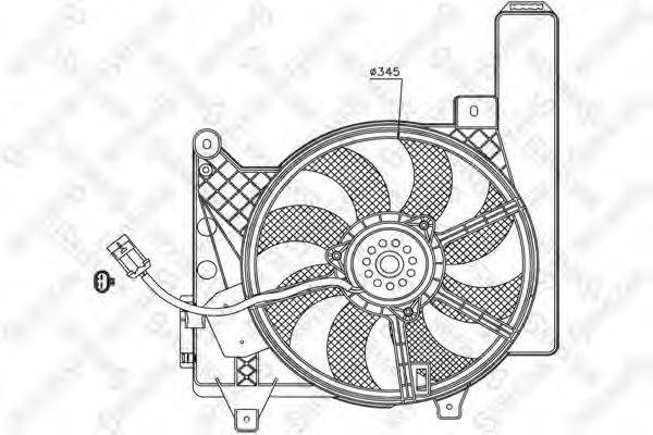 Вентилятор, охлаждение двигателя STELLOX 29-99102-SX