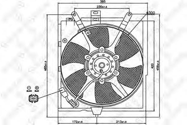 Вентилятор, охолодження двигуна STELLOX 29-99103-SX