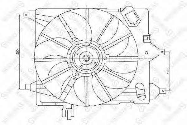 Вентилятор, охолодження двигуна STELLOX 29-99123-SX